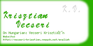 krisztian vecseri business card